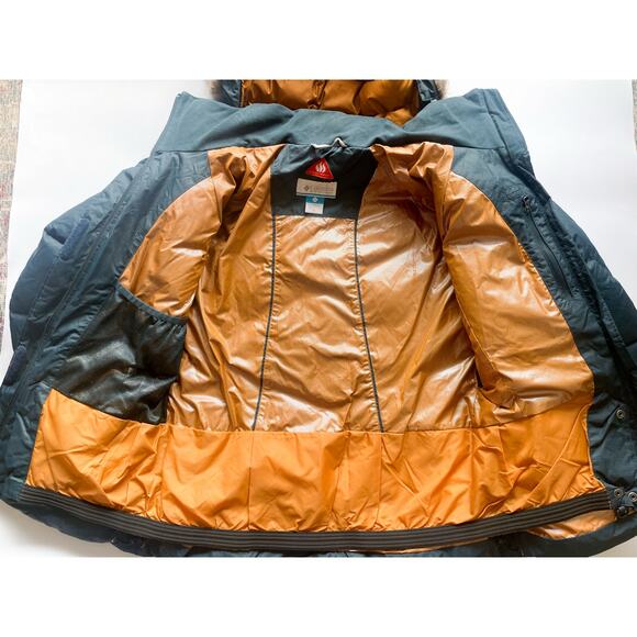 Women's Columbia Lay D Down Quilted Jacket Blue Green Size Medium - Picture 2 of 7